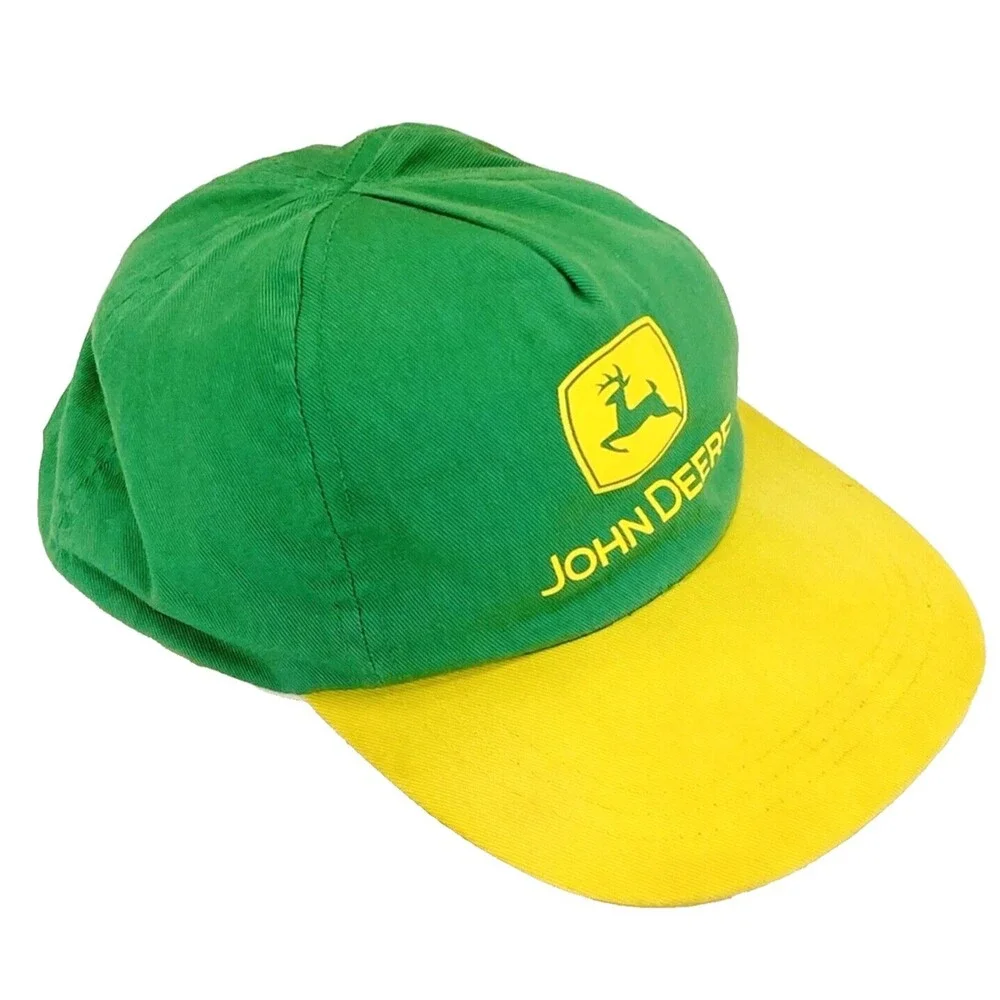 John Deere Vintage Youth Cap Snapback Green Yellow S Tractor Ranch Farm Y2K